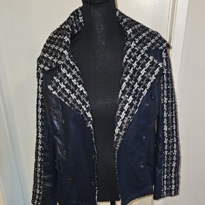 White House Black Market Navy and White Blazer